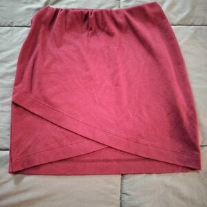 Burgundy tiny skirt